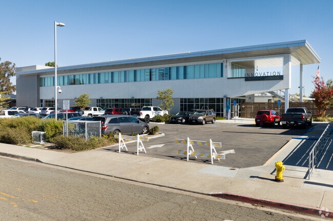 An entrance view to Innovation Middle School.
