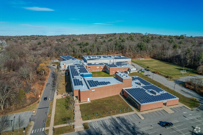 John F Kennedy Middle School has athletic fields for it's students.
