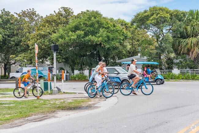 Many residents and guests can easily get around on bikes or golf carts.