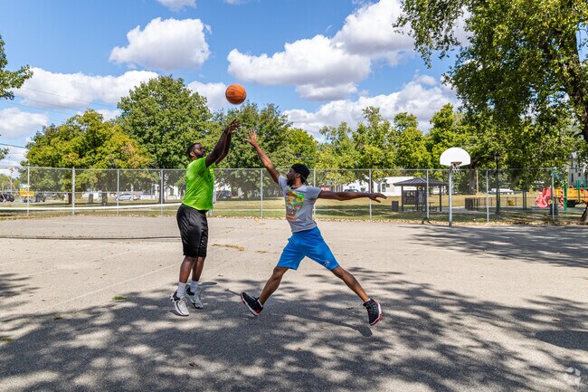 Lafayette Park is the spot for basketball games and fun for Maywood residents.
