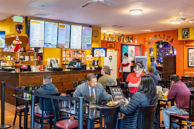 Adelita's Taqueria offers karaoke & live Latin music on some nights.