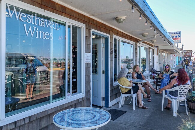 Friends in Bay City head over to Westhaven Wines for afternoon sips.