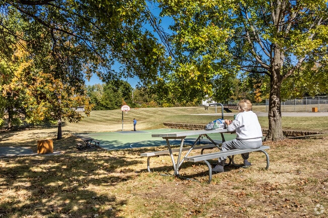 Hickory Hills Park has a nice place fro a quiet picnic.