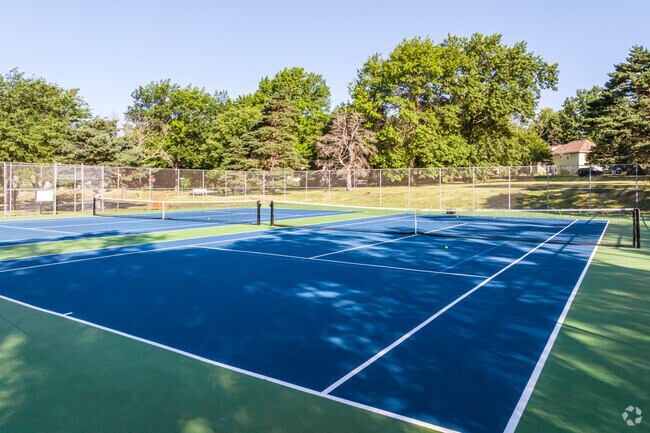 Practice you swing at Bluejacket Park tennis courts.