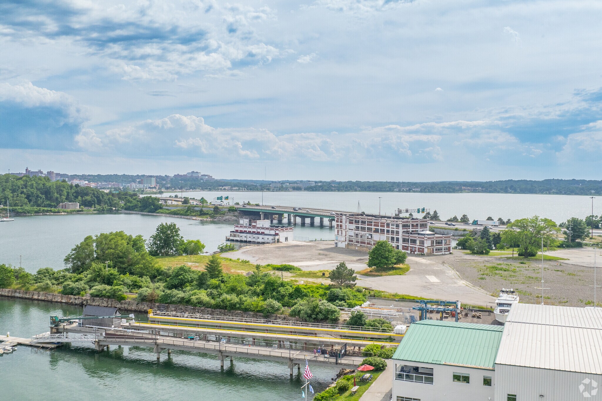Residents can access Downtown Portland via the Tukey Bridge.