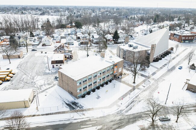 Explorers Academy looks beautiful in the snow.