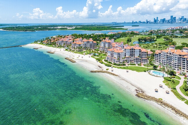 White sand beaches on Fisher Island are one of its main attractions.