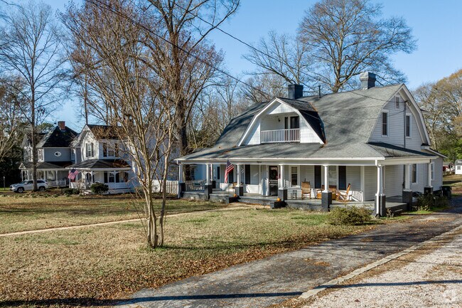 The Historic Downtown York is known for it's southern style homes with large porches.