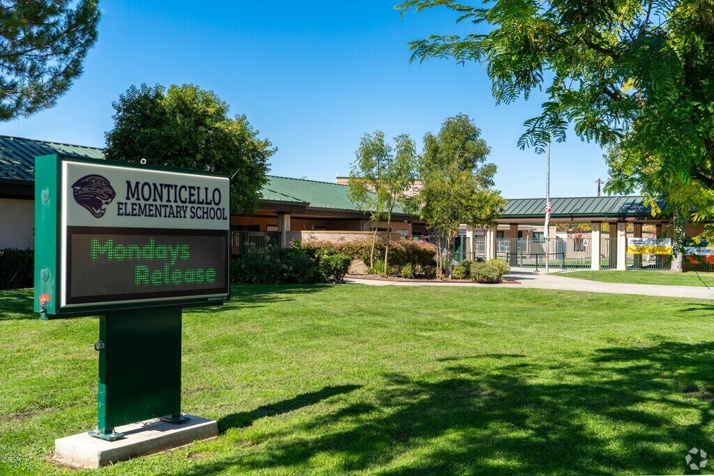 Monticello Elementary School serves students in the Tracy community.