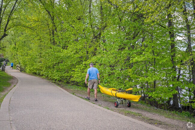 Residents can go kayaking on Lake Harriet.