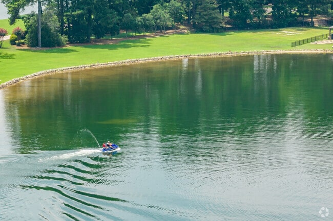 Boats and jet skis are a great form of entertainment in the Lake Spivey neighborhood of Atlanta.