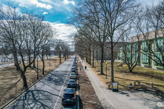 There are plenty of walking paths along MIT's campus that people in The Port.