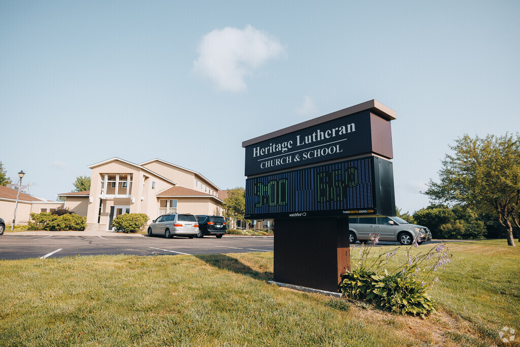 Main entrance to Heritage Lutheran Church and School in Apple Valley, Apple Valley MN