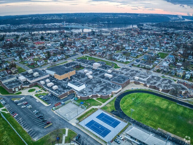 Rochester Area High School is located in a complex with the middle and elementary school.