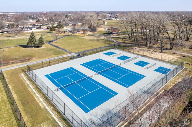 Play a leisurely game of tennis at one of the public tennis courts in Oak Forest.