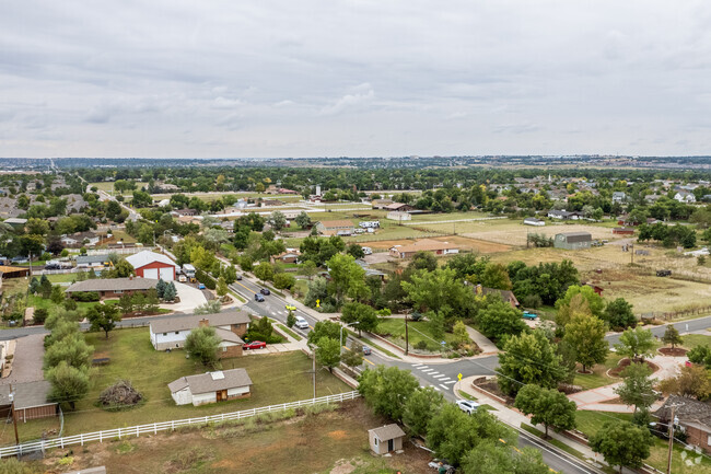 West 136th Ave splits the north and south portions of Sunnyslope in Broomfield, Colorado.
