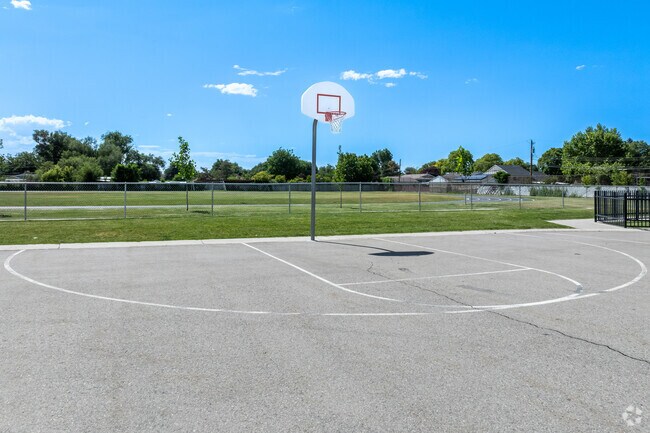 Glendale Middle School’s basketball courts are located next to its track.