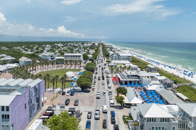 Seaside Central Square can be found in the heart of Seaside off Highway 30A.