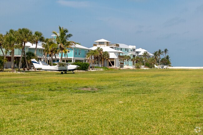 Resident pilots use Salty Approach  runway in North Captiva Island to fly in and out.