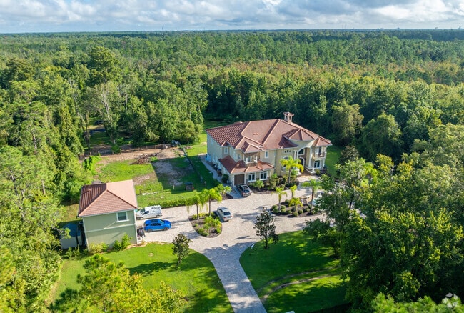 Happy Trails has estates on some of the largest wooded lots in the area.