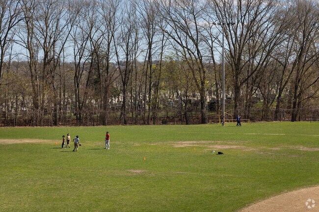 Kids and adults enjoy time in the sun on the athletic fields at Fairlawn Veterans Memorial Park in Woodlawn.
