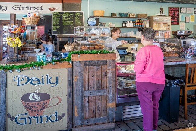 Grab a fresh cup of coffee at Daily Grind in Talladega.