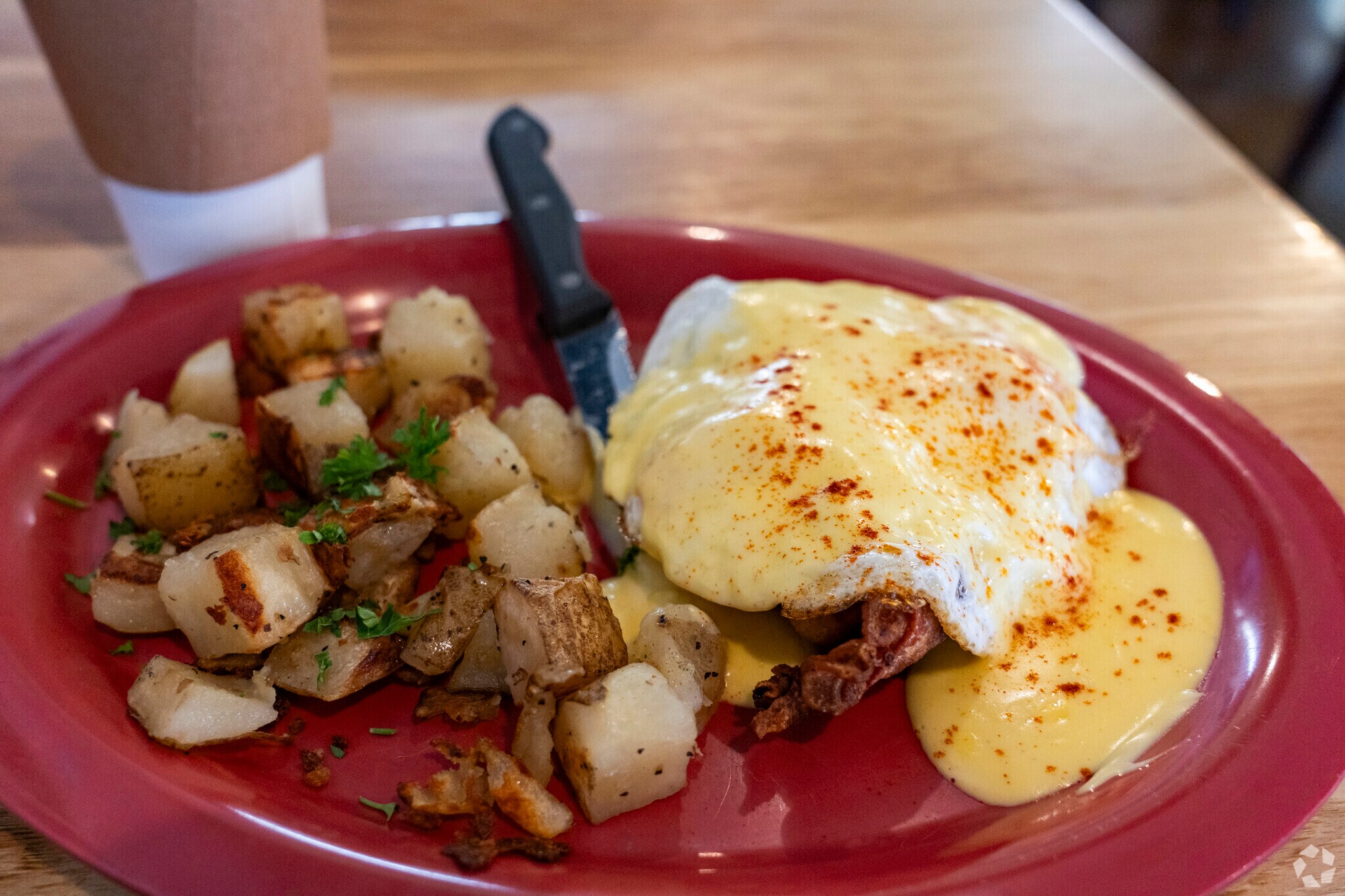 The savory-sweet Liege Benedict is irresistible at Great Full Gardens in South Meadows.