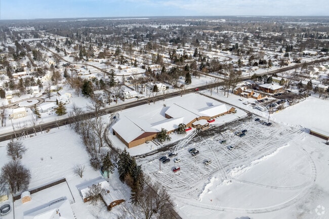 An aerial view of New Covenant Christian School.