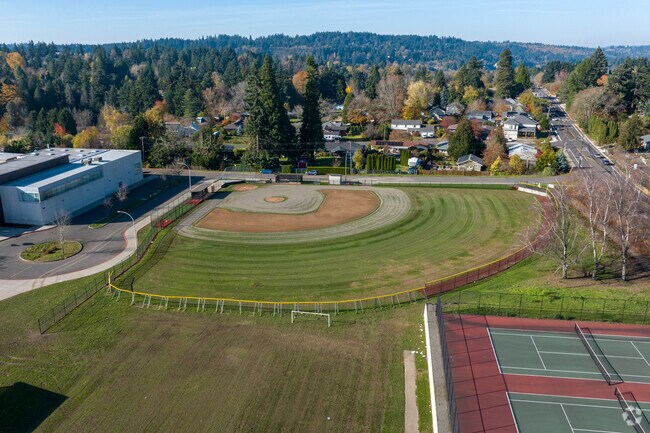 Catch a baseball game at Rowe Middle School on SE Lake Rd in Portland.