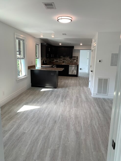 Loft style kitchen and family room
