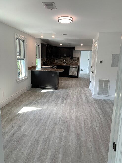 Loft style kitchen and family room
