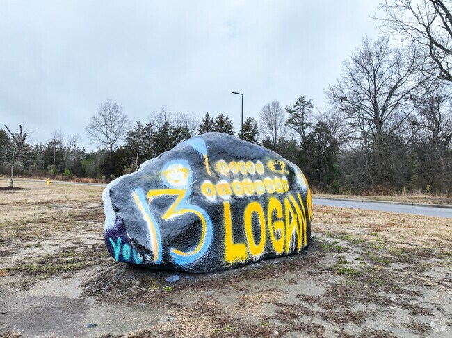 Show your school pride on the spirit rock at Mt. Pleasant Middle School.