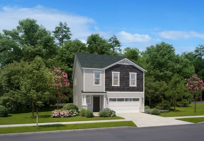 Amavi Brier Creek townhomes are move-in ready with smart home features including smart thermostats and USB outlets* and garages wired for EV charging.