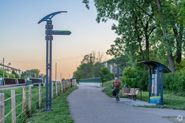 The Cedar Lake Trail runs through the Triangle neighborhood.