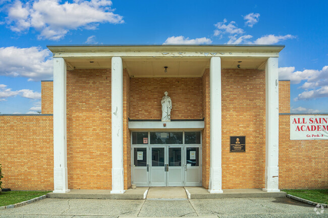 Front entrance of All Saints Academy.