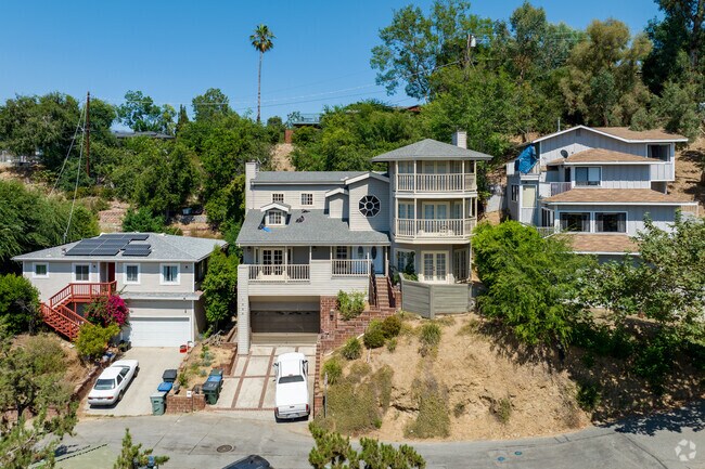 Large three story homes can be found higher in the hills of West San Rafael Hills.