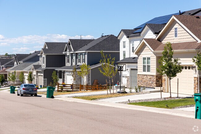 Larger craftsman style homes line the Copperleaf streets.