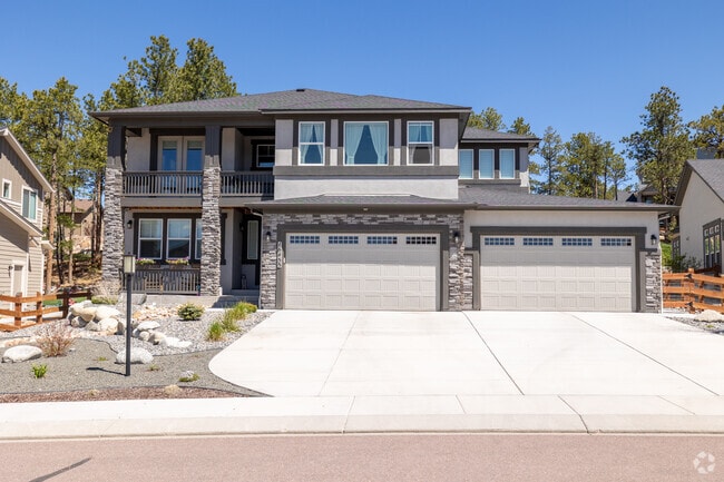 Newly constructed homes are in the hills of Monument.