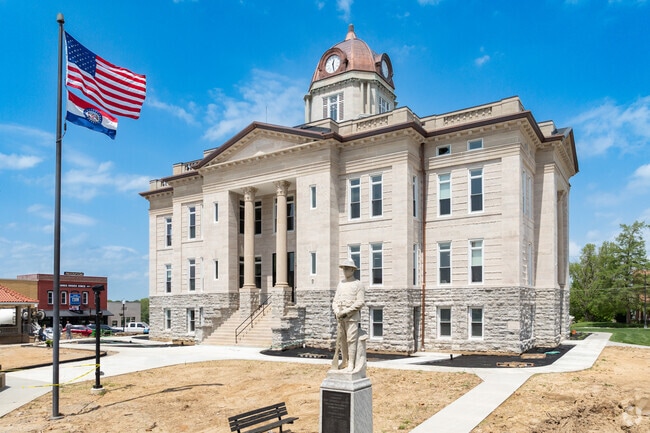 Jackson MO was established around a central courthouse in the early 19th century.
