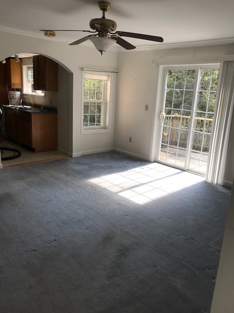 livingroom with private deck