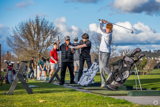 These kids are taking golf lessons at Eagle Point’s Eagle Point Golf Club.
