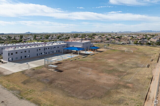 Students at Magma Ranch School have access to soccer and softball fields.