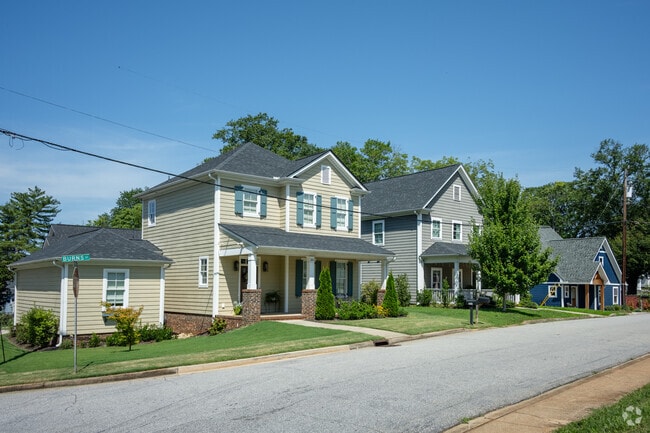 Neo-traditional homes with small front yards are common in Greater Sullivan.
