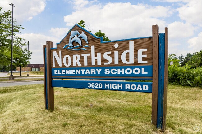 The welcome signage for Northside Elementary School in Middleton.