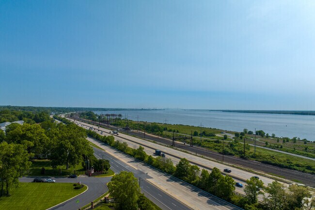 A stretch of 1-95 runs alongside Fox Point State Park.
