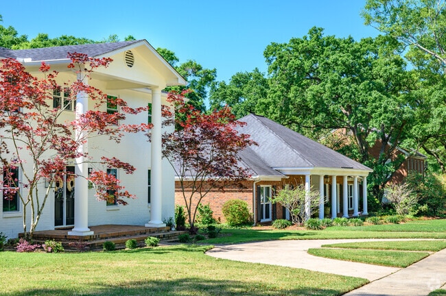 Skyland Park features many home styles, including neoclassical architecture.
