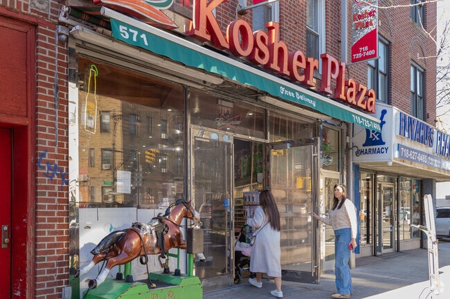 Kosher Plaza is a small neighborhood grocery store located in Gravesend.