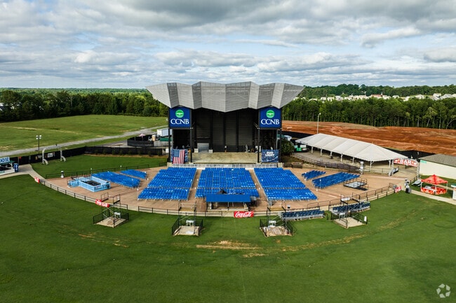 Aerial view of the Amphitheater in Heritage Park.