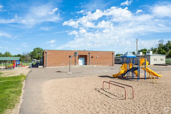 The playground at Harris Park Elementary in Westminster, Colorado.