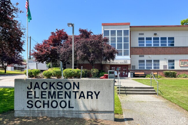 Entrance at Jackson Elementary in Port Gardner.